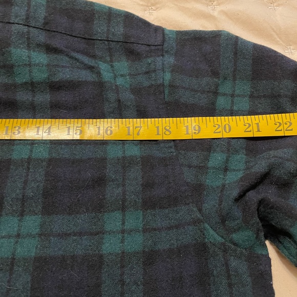 Vintage Pendleton Men’s Virgin Wool Button Shirt Blue Plaid Large - Picture 9 of 12